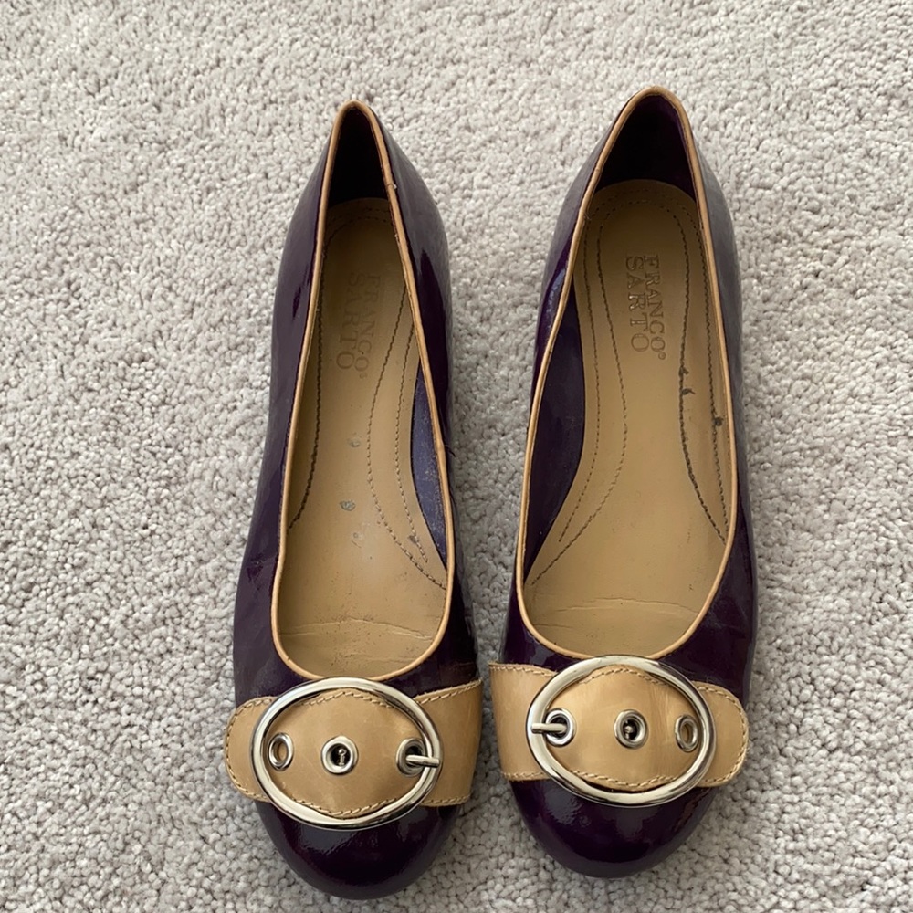 Aubergine Francisco Sarto flats